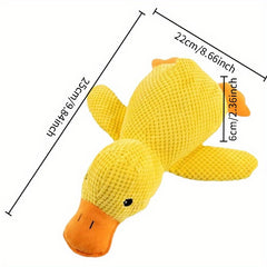 1pc Pet Plush Toy, Little Yellow Duck Design - Durable Chew-Resistant Squeaky Pressing Soft Comfort Funny Companion for Small Dogs and Kittens to Play with Pets & Relieve Stress, 4 Seasons Use Gift Idea on Eve