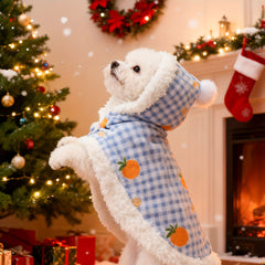 Pet Christmas Cape. Cat Dog Cappuccino Brown Bear Hooded Cape Blanket Sleeping Bag For Autumn/winter All-in-One Warm Cat Pajama with Attached Cape for Style and Warmth, Thickened and fleece-lined coral fleece, soft and comfortable