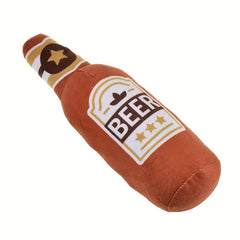 1pc Realistic Beer Bottle Shaped Squeaky Dog Toy - Durable Chewable Interactive Sound for teething Puppies & Adult Dogs, Chew-Resistant for all Breed Sizes, Non-Toxic Pet Chew Bone (for & outdoor play)