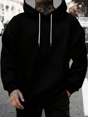 Men's 3D Angel Wing Cross Print Hooded Sweatshirt - Winged Symbol Design, Casual Pullover Hoodie with Winged Cross Pattern, Machine Washable Long Sleeve Streetwear for Church Events & Casual Attire