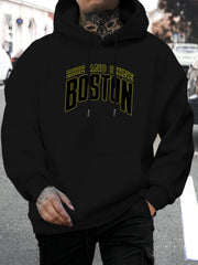 Men'S Printed Hoodie | Casual Drawstring Pullover with Comfortable and Versatile Long Sleeves for Autumn and Winter