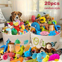 [20pcs Squeaky Dog Toy] 20pcs Chew-Resistant Squeaky Dog Toy Gift Set | Perfect for Small Dogs, Keeps Your Pet Entertained and Engaged