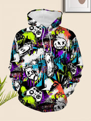 3D Men'S New Long Sleeve Casual Hoodie | Graffiti Print, Fashionable Sweatshirt for Daily Wear and Gifts, Perfect for Fall/Winter