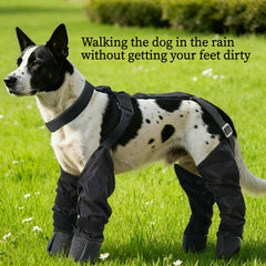 Pet Dog Anti-Slip Boots with Adjustable Straps - Easy-Clean, Warm & Dirt-Resistant, Fit for Small to Large Dogs, /, Button Closure, Durable Fabric for Outdoor Walks