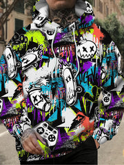 3D Men'S New Long Sleeve Casual Hoodie | Graffiti Print, Fashionable Sweatshirt for Daily Wear and Gifts, Perfect for Fall/Winter