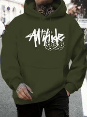 Men's Light Grey Hoodie - All-Season Pullover Sweatshirt, Machine Washable Casual Streetwear for Everyday & Formal Outfits, Sweater Hoodie, Autumn Layering Piece, Bold Geometric Design, Soft Texture Apparel, Urban Fashion, Cozy Texture, Unisex Style, Urba