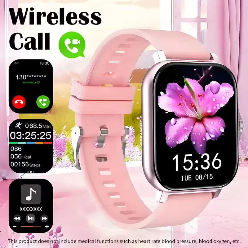 Rechargeable 1.83-Inch Touchscreen Smartwatch for Men Women