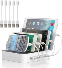 Charging Station for Multiple Devices Apple, 70W 7 Port USB C Charging Station with 30W PD Charger Port