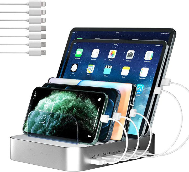 Charging Station for Multiple Devices Apple, 70W 7 Port USB C Charging Station with 30W PD Charger Port