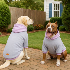 1PC All-Season Pet Hoodie for Medium/Large Dogs - Machine Washable, Knitted Polyester Fabric, Thick Warm Pullover Coat for Labrador, Rottweiler, Beagle