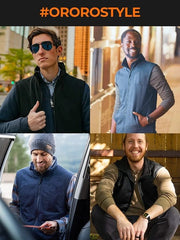 ORORO Men's Fleece Heated Vest with Battery Pack