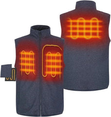Men's Fleece Heated Vest with Battery Pack