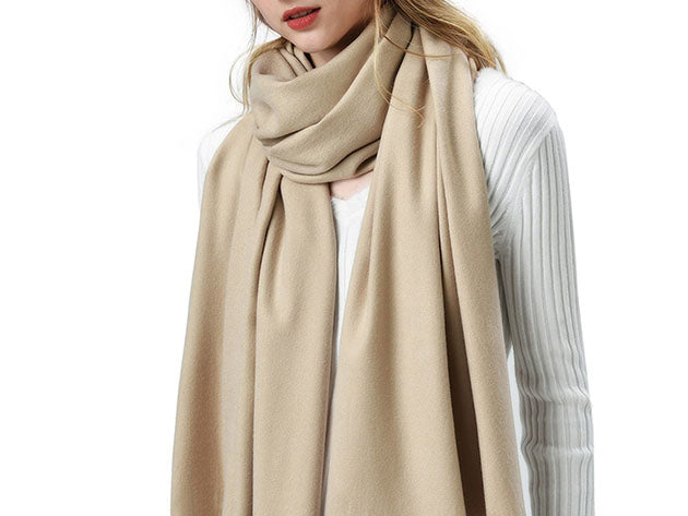 Winter Super Soft Luxurious Cashmere Scarf | Feel Knit Large Plaid Scarf for Women's