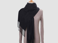 Winter Super Soft Luxurious Cashmere Scarf | Feel Knit Large Plaid Scarf for Women's
